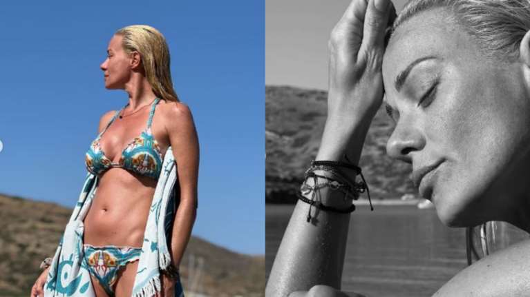 Ζέτα Μακρυπούλια: Οι φωτογραφίες με μαγιό από τις καλοκαιρινές βουτιές στην Κύθνο