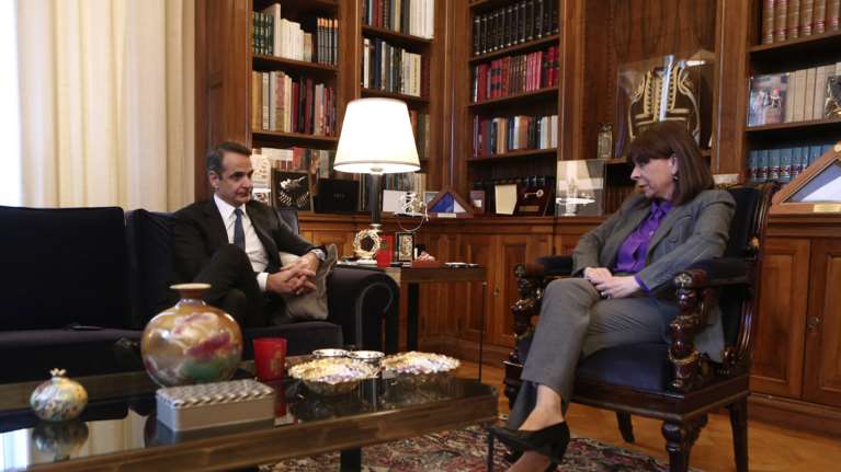 Συνάντηση Μητσοτάκη με την Πρόεδρο της Δημοκρατίας