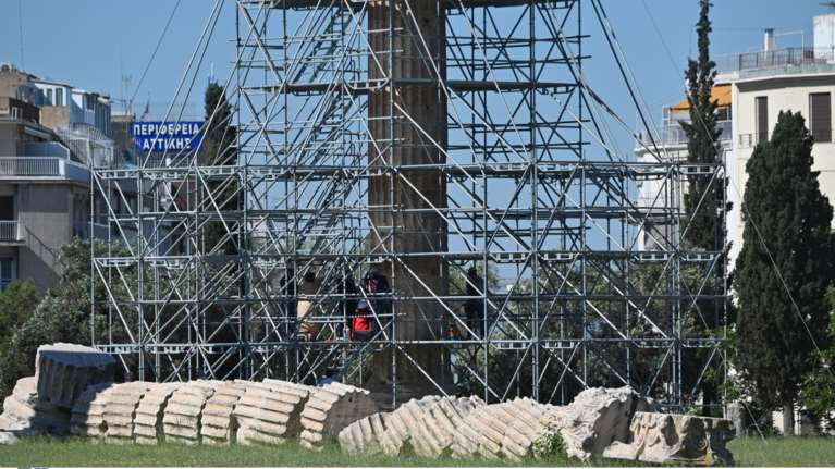 Λίφτινγκ στο ναό του Ολυμπίου Διός: Προχωρούν τα έργα συντήρησης [εικόνες]