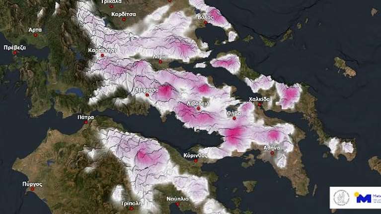 Οι χάρτες της κακοκαιρίας από σήμερα: Χιόνια και σε χαμηλό υψόμετρο - Έκλεισε η λεωφόρος Πάρνηθος