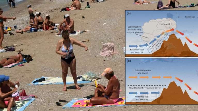 Κορυφώνεται ο καύσωνας: Εκρηκτικό μείγμα υψηλών θερμοκρασιών και ανέμων Φόεν - Θερμική εισβολή ακόμη και τα βράδια