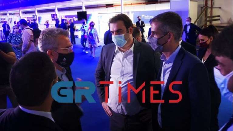 ΔΕΘ: Τζ. Πάιατ και Κ. Μπακογιάννης στο περίπτερο του υπ. Ψηφιακής Διακυβέρνησης [Εικόνες - βίντεο]