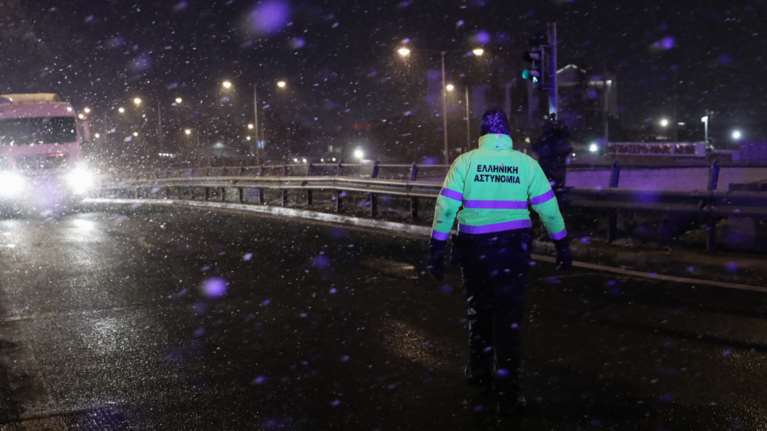 Κακοκαιρία &quot;Μήδεια&quot;: Άνοιξε η Εθνική Οδός Αθηνών-Λαμίας μέχρι τα όρια της Βοιωτίας