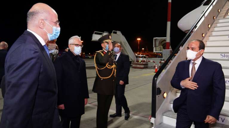 Δένδιας: Εγκάρδια υποδοχή στον πρόεδρο της Αιγύπτου, Aμπντέλ Φατάχ αλ Σίσι
