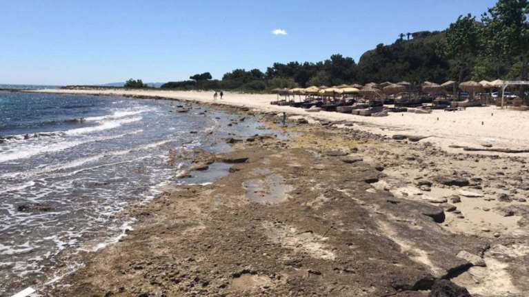 Χαλκιδική: Πήγαν για μπάνιο αλλά η θάλασσα... έλειπε - Επιμένει η άμπωτη [βίντεο]