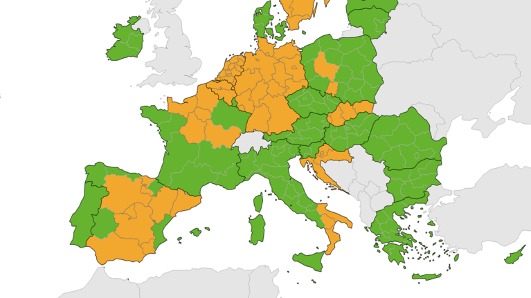 ECDC: Στο &quot;πράσινο&quot; ο δείκτης θετικότητας - Καλύτερη η επιδημιολογική εικόνα [Χάρτες]