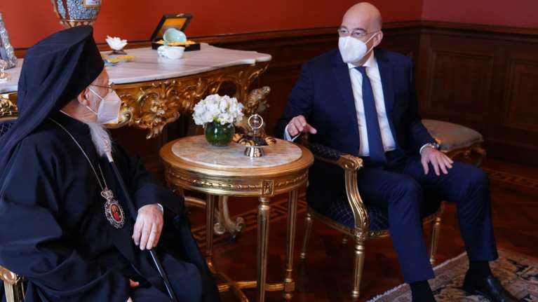 Συνάντηση Δένδια με τον Οικουμενικό Πατριάρχη - Βασικό θέμα η Τουρκία