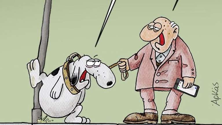 Αρκάς : Το νέο σκίτσο για το lockdown έχει πρωταγωνιστή ένα τετράποδο