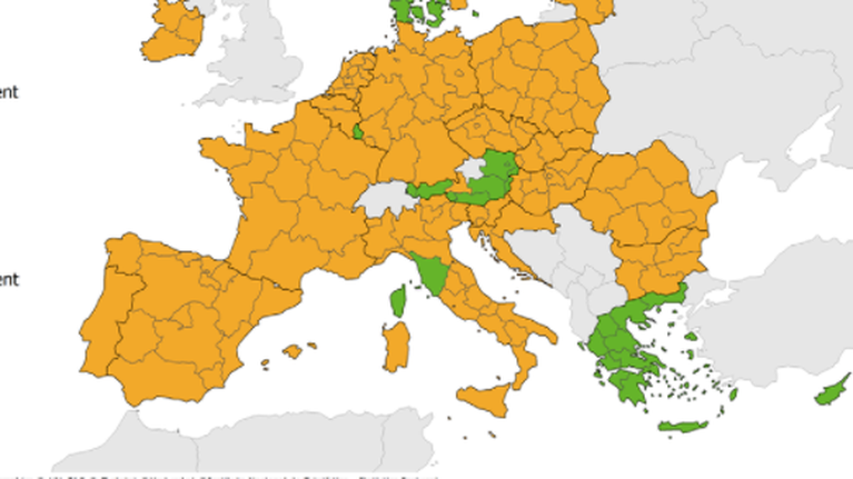 &quot;Ανάσα&quot; από το ECDC: &quot;Πράσινη&quot; όλη η Ελλάδα στον δείκτη θετικότητας - Οι πιο &quot;ασφαλείς&quot; περιοχές της χώρας