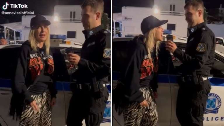 Άννα Βίσση: Η απόλυτη σταρ κάνει αλκοτέστ σε μπλόκο της Αστυνομίας [Βίντεο]