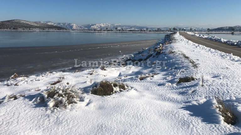 Πάγωσε η θάλασσα στην Αταλάντη: &quot;Από το ’87 είχαμε να δούμε τόσο χιόνι&quot; [εικόνες - βίντεο]