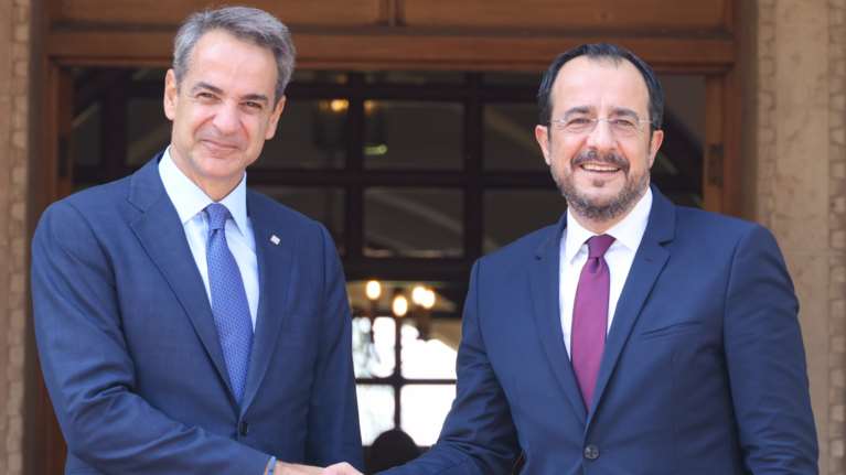 Στις εργασίες του 1ου Ανώτατου Συμβουλίου Συνεργασίας Ελλάδας - Κύπρου ο Μητσοτάκης