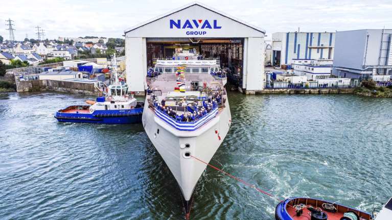 Καθελκύστηκε η φρεγάτα &quot;Κίμων&quot; στη Γαλλία - Η πρώτη ελληνική Belharra [βίντεο]