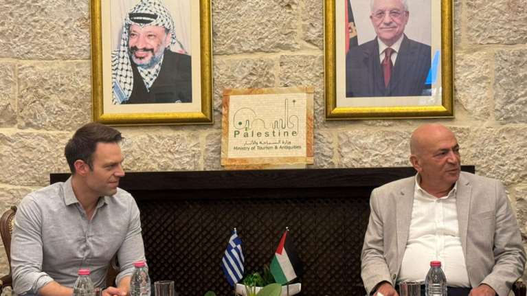 Στην Βηθλεέμ ο Κασσελάκης: &quot;Θα πιέσουμε για να αναγνωρίσει η Ελλάδα Παλαιστινιακό κράτος&quot;