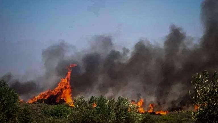 Φωτιά στην Κεφαλονιά- Επιχειρούν αεροσκάφη στο Ληξούρι
