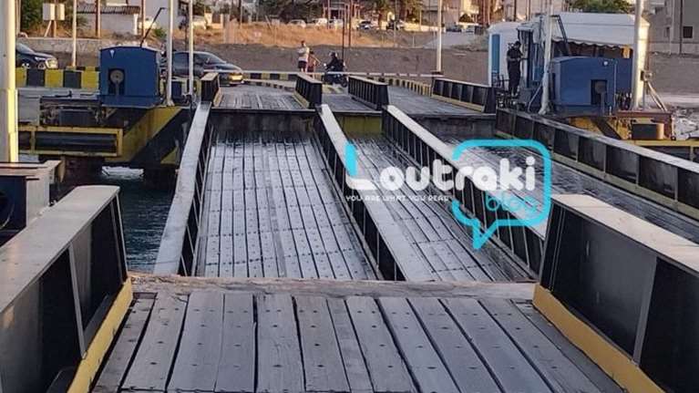 Έσπασε η γέφυρα της Ποσειδωνίας που συνδέει το Λουτράκι με την Κόρινθο