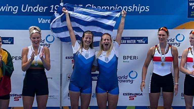 Κωπηλασία: Παγκόσμιες πρωταθλήτριες η Χριστίνα Μπούρμπου και η Ευαγγελία Φράγκου - Πήραν το χρυσό [Βίντεο]