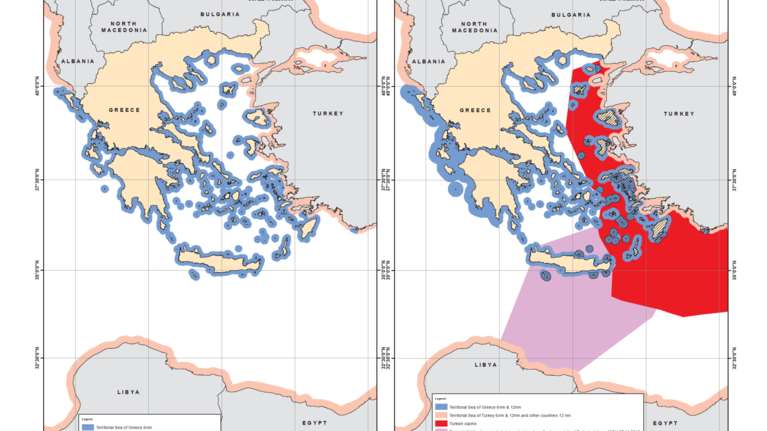 ΥΠΕΞ: Καταρρίπτει με 16 χάρτες τους τουρκικούς ισχυρισμούς για τη "Γαλάζια Πατρίδα" και τις προκλήσεις στο Αιγαίο