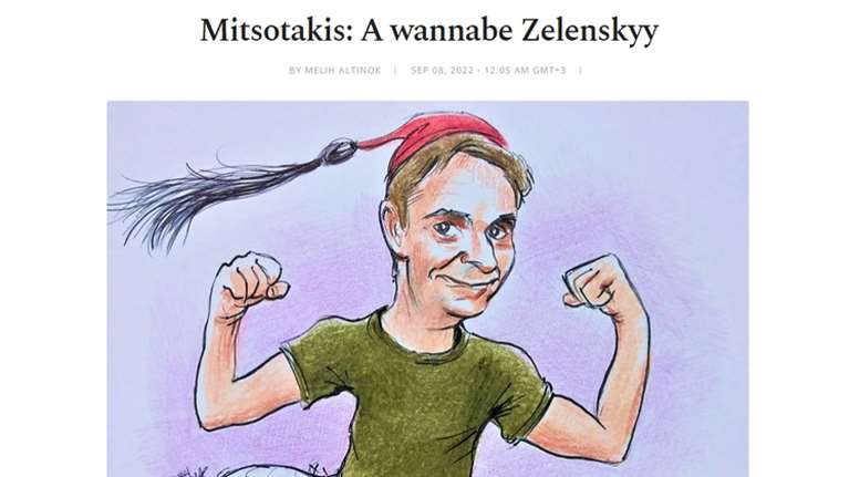 Προκλητικό πρωτοσέλιδο της Sabah: Επίδοξος Ζελένσκι ο Μητσοτάκης - O Αλλάχ να βοηθήσει τον ελληνικό λαό