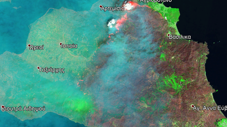 Φωτιά στην Εύβοια: Στάχτη έγιναν πάνω από 510.000 στρέμματα - Νέες εικόνες από δορυφόρο