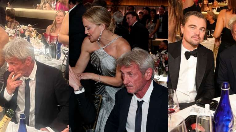 Απίθανος Σον Πεν στις Χρυσές Σφαίρες: Άναψε τσιγάρο, τράβηξε μερικές τζούρες και... το πέταξε μέσα στο ποτήρι