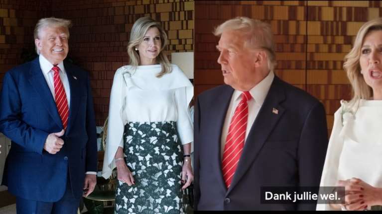 Βασίλισσα εκτός πρωτοκόλλου: Το viral βίντεο με τη Μαξίμα να... μιμείται τον Τραμπ ανοιγοκλείνοντας το στόμα της