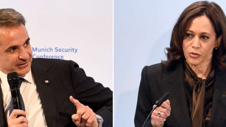 Σε εξέλιξη η συνάντηση Μητσοτάκη με την Καμάλα Χάρις στο Μόναχο - Τι συζητείται