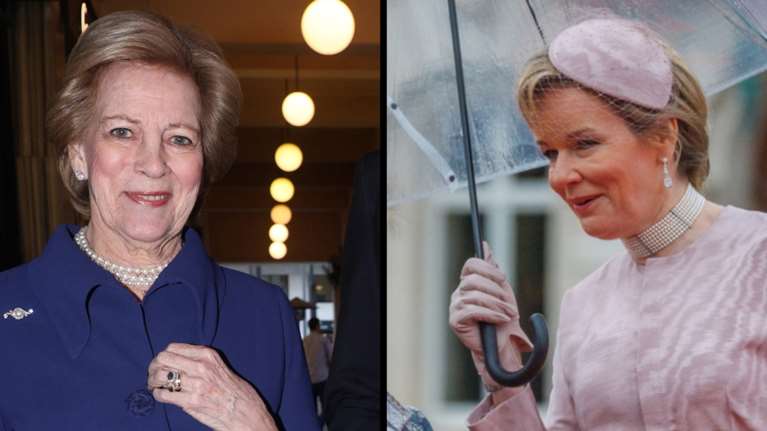 Royals με απόλυτη μονοχρωμία: Η Ματθίλδη του Βελγίου στα βήματα της Άννας Μαρίας - Η λεπτομέρεια που &quot;αντέγραψε&quot;