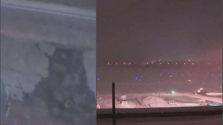 Σύγκρουση δύο αεροσκαφών σε αεροδρόμιο της Ιαπωνίας λόγω χιονόπτωσης - Με τρύπα στο φτερό το ένα