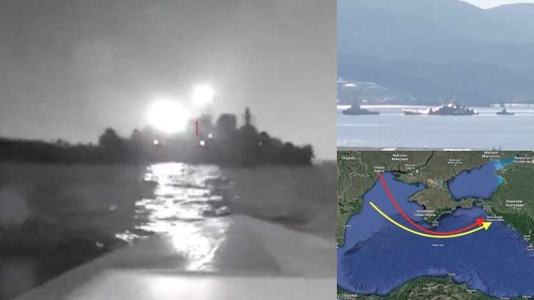 Η στιγμή της επίθεσης με drone στον ρωσικό στόλο στη Μαύρη Θάλασσα - Σοβαρές ζημιές σε πολεμικό πλοίο [βίντεο]