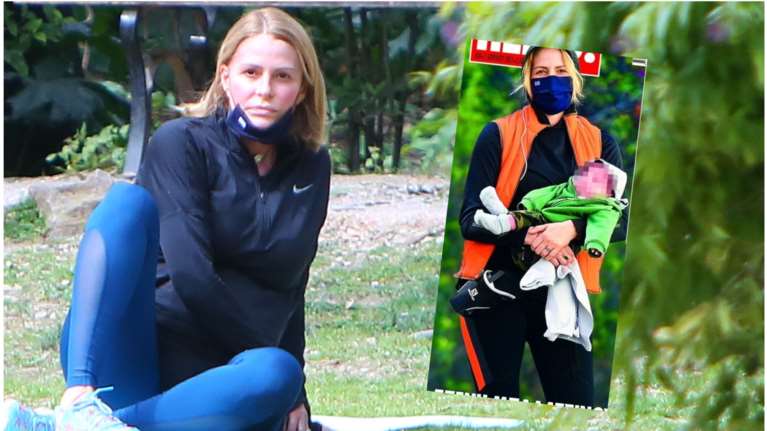 Τζένη Μπαλατσινού: Φωτογραφίζεται για πρώτη φορά με τον 3,5 μηνών γιο της στην αγκαλιά