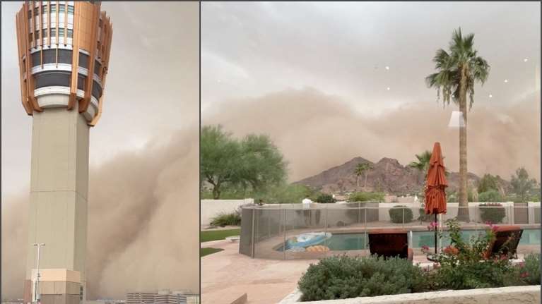 Τεράστιο σύννεφο σκόνης κατάπιε το Φοίνιξ της Αριζόνα: Το φαινόμενο &quot;χαμπούμπ&quot; οδήγησε σε μηδενική ορατότητα [βίντεο]