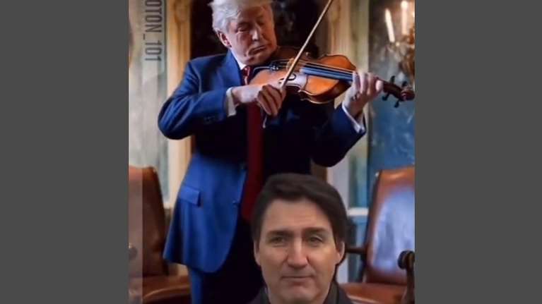 Viral το meme που διακωμωδεί τον Τζάστιν Τριντό: Ο πρωθυπουργός του Καναδά παραιτείται υπό τους ήχους του βιολιού του Τραμπ