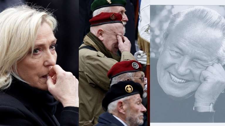 Όλη η γαλλική ακροδεξιά είπε το τελευταίο αντίο στον ιδρυτή της,  Ζαν-Μαρί Λε Πεν: Οι κόρες, οι επίγονοι, οι αμετανόητοι