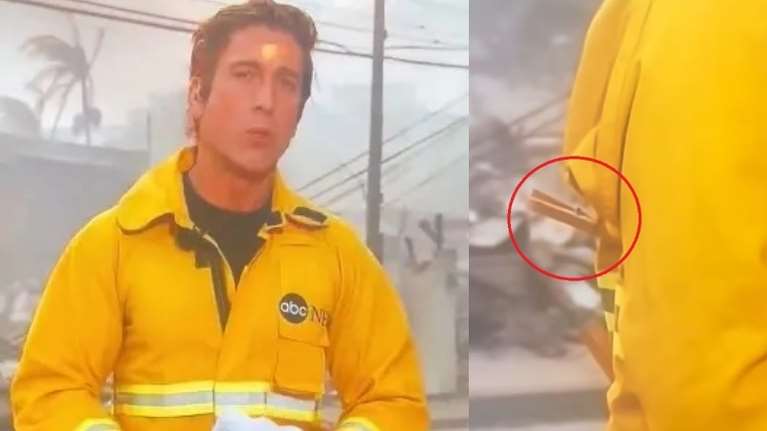 &quot;Νάρκισσος και αξιολύπητος&quot;: Σάλος με διάσημο ρεπόρτερ στις ΗΠΑ που ενώ καλύπτει τις πυρκαγιές νοιάζεται για το look του