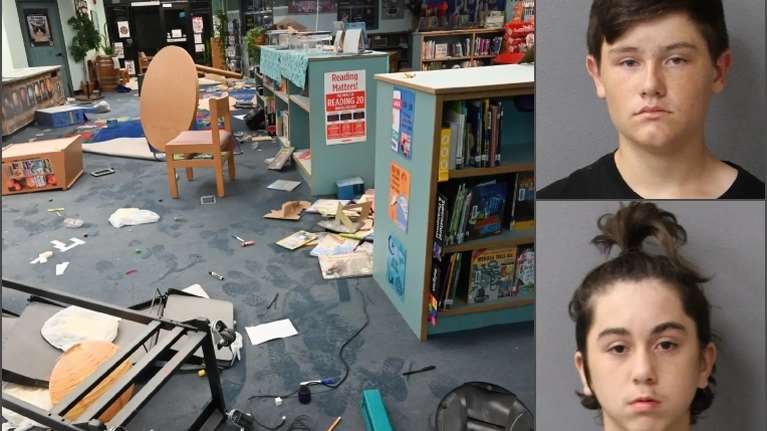 Έφηβοι &quot;διέλυσαν&quot; σχολική βιβλιοθήκη προκαλώντας ζημιές χιλιάδων δολαρίων: Οι μητέρες τους τους παρέδωσαν στην αστυνομία