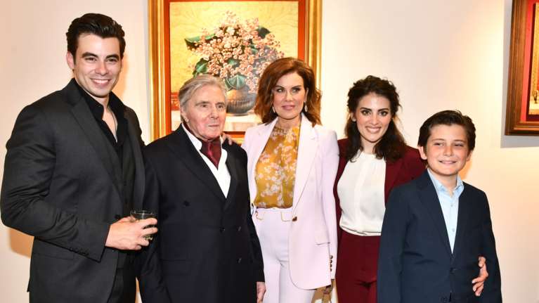 Ευγενία Μανωλίδου: Στην έκθεση του πρώην συζύγου της με τα παιδιά της