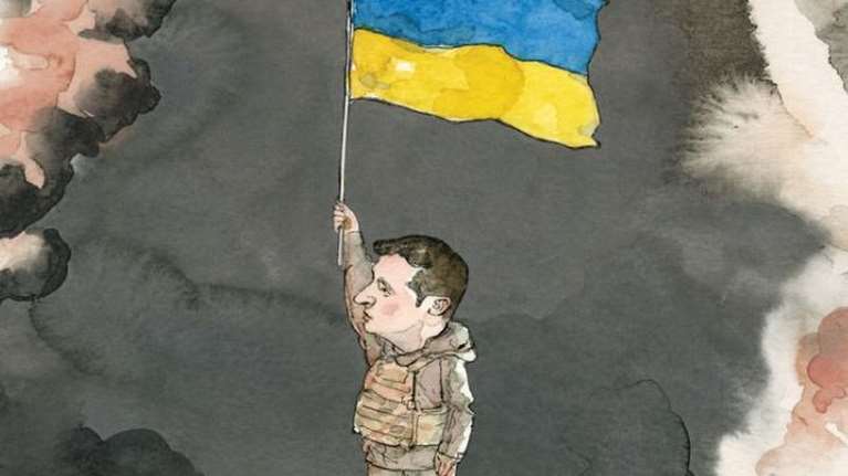 Το εξώφυλλο του &quot;New Yorker&quot; με τον Ζελένσκι – Κρατώντας την ουκρανική σημαία και με το βλέμμα προς τη Δύση