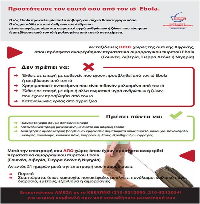 ΚΕΕΛΠΝΟ: Πως μεταδίδεται ο ιός Εμπολα
