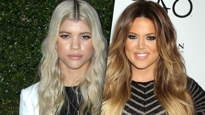 Η Σοφία Ρίτσι (αριστερά) και η Κλόι Καρντάσιαν (δεξιά)