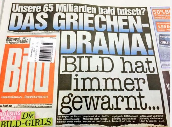 Η Bild ξεσάλωσε και ξαναβρίζει την Ελλάδα
