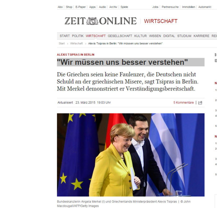 Πως σχολιάζουν τα διεθνή ΜΜΕ τη συνάντηση Μέρκελ-Τσίπρα - εικόνα 6