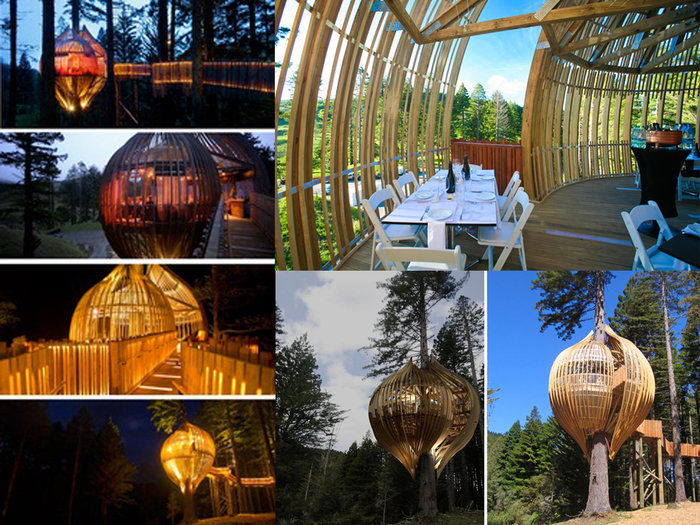 Το πολυτελές ξύλινο εστιατόριο που κρέμεται από ύψος 10 μέτρων!