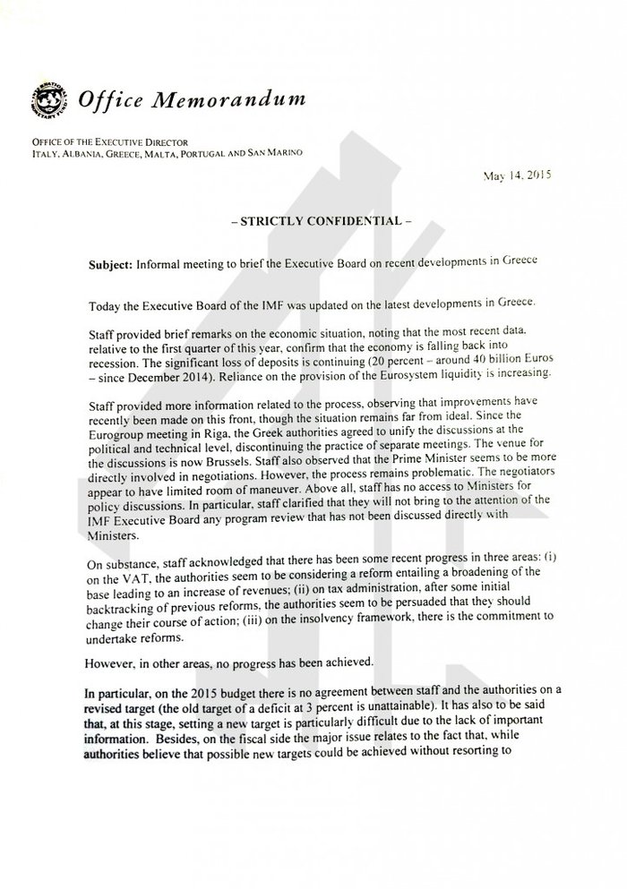 Νέο καμπανάκι του ΔΝΤ: Χωρίς συμφωνία, τον Ιούνιο καραδοκεί η πτώχευση