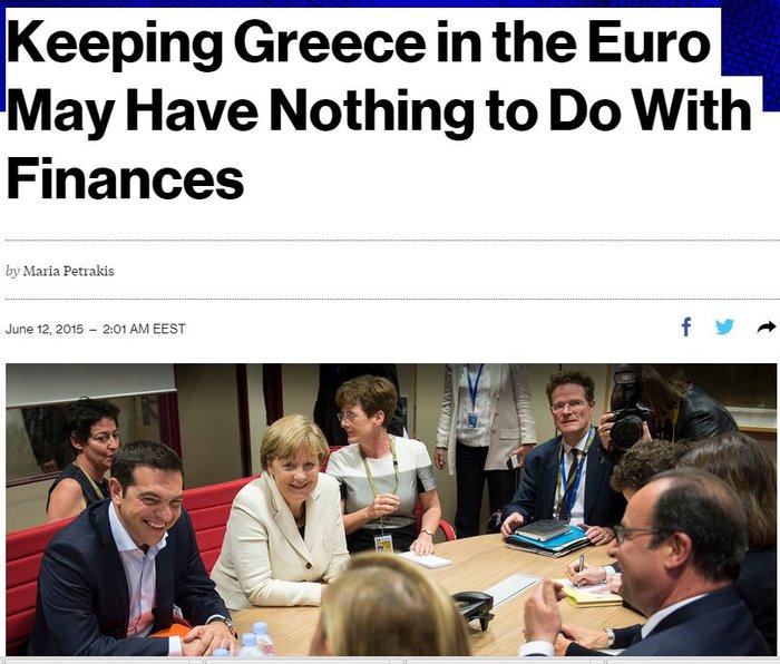 Bloomberg: Οι γεωπολιτικές διαστάσεις ενός Grexit