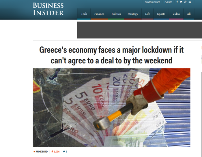 Business Insider: Χωρίς συμφωνία, έλεγχοι κεφαλαίων το Σαββατοκύριακο