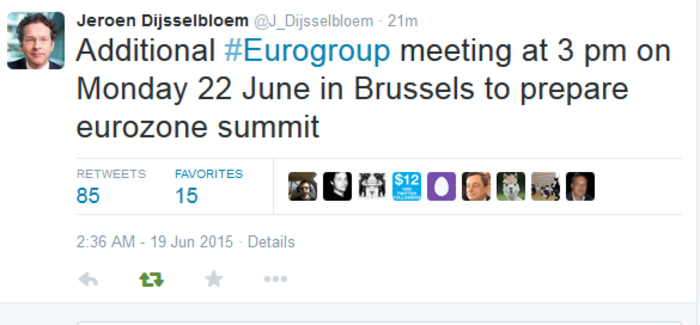 Εκτακτο Eurogroup τη Δευτέρα πριν από τη Σύνοδο