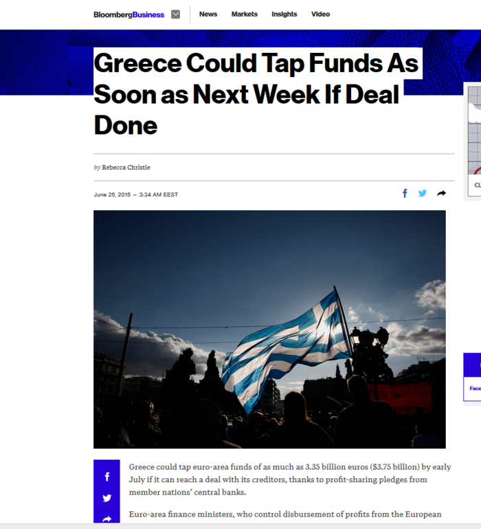 Bloomberg: Το Eurogroup συζητά την εκταμίευση 1,85 δισ. ευρώ άμεσα