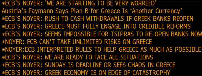 ΕΚΤ:  Χωρίς συμφωνία είναι αδύνατον να ξανανοίξουν οι ελληνικές τράπεζες