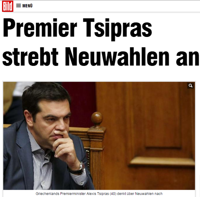 Bild: Κυβέρνηση ενότητας και εκλογές το φθινόπωρο σκέφτεται ο Τσίπρας